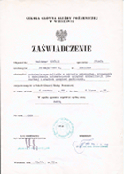 Zaswiadczenie SGSP